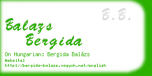 balazs bergida business card